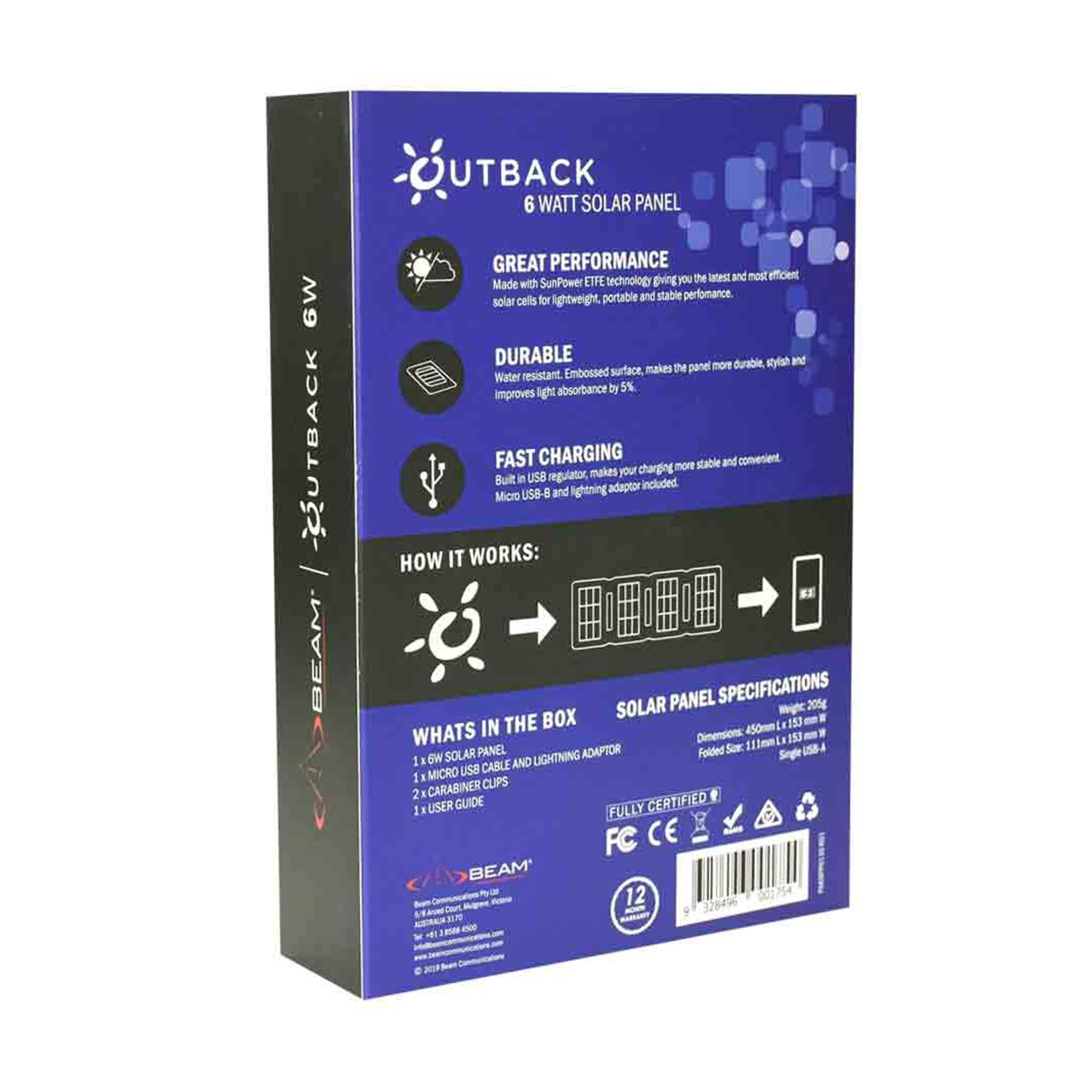 Beam-Outback-Portable-6W-Solar-Panel