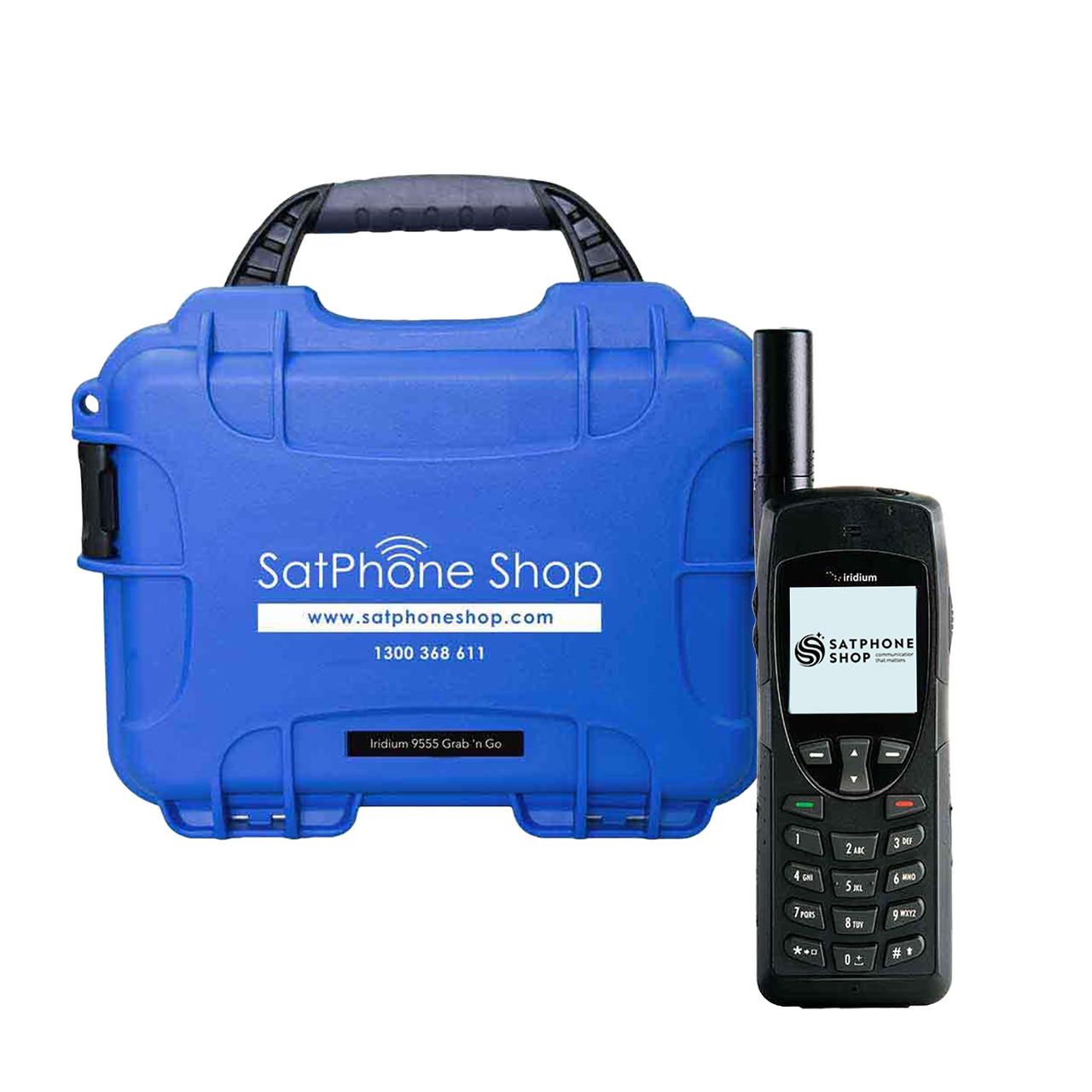 Iridium 9555 grab and go satellite phone bundle with carry case