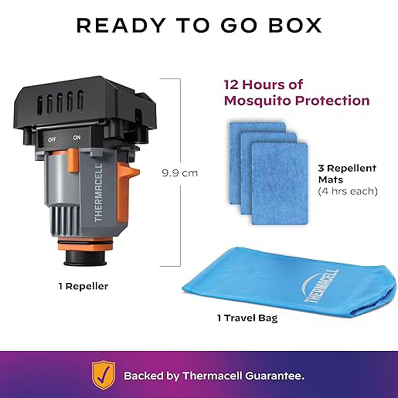 Thermacell Backpacker Mosquito Repeller Lightweight, Fuel-Powered Device for 21mâ€“ Protection Zone - Ideal for Camping and Outdoor Activities