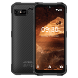 Aspera R10 rugged smartphone front and rear view