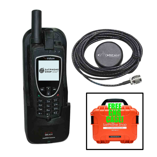Iridium Extreme 9575 Beam LiteDOCK Magnetic Antenna Bundle with Bonus Case